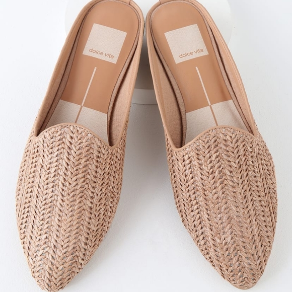 Dolce Vita Shoes - Dolce Vita Grant Natural Raffia Woven Slides